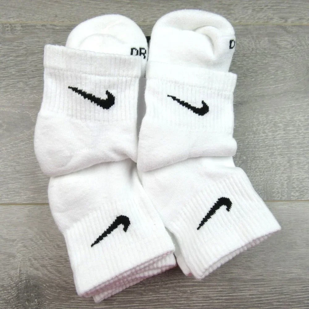 Nike Everyday Plus Ankle Socks White (6 Pack) Womens 6-10 / Youth 5Y-7Y NEW - Picture 5 of 8